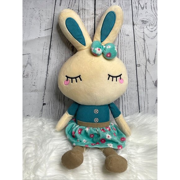 Cllayees Easter Bunny Rabbit Plush Stuffed Animal Dress 19 in Blue - Picture 1 of 5